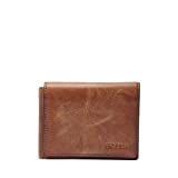 Fossil Men's Derrick Leather RFID-Blocking Execufold Trifold Wallet, Brown, (Model: ML3700200)