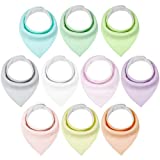 Yoofoss Baby Bibs 10 Pack Soft and Absorbent Baby Bandana Drool Bibs for Boys Girls