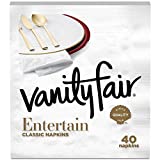 Vanity Fair Entertain Paper Napkins, 320 3-Ply Disposable Napkins, Dinner Size (8 packs of 40 Napkins)