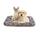 furrybaby Dog Bed Mat Crate Mat with Anti-Slip Bottom Machine Washable Pet Mattress for Dog Sleeping (S 24x18'', Sliver Grey Mat)