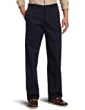 IZOD Men's American Chino Flat Front Straight Fit Pant, Navy, 34W x 30L