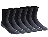 Dickies Men's Dri-tech Moisture Control 6-Pack Comfort Length Crew Socks