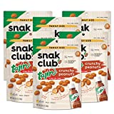 Snak Club Tajin Chili & Lime Crunchy Peanuts, Red, 10.5 Ounce (Pack of 6)
