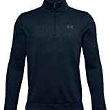 Under Armour Boys' Sweater Fleece 1/2 Zip , Academy Blue (408)/Pitch Gray , Youth Medium