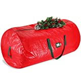 StorageMaid Xmas Disassembled-Waterproof Artificial Bag 7.5 ft. Christmas Box-Holiday Tree Storage Container, Red