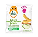 Baby Bellies Organic Puffs Baby Snack, Apple & Cinnamon, Pack of 6 Individual Snack Packs