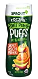 Sprout Organic Baby Food Baby Snacks Plant Power Puffs, Carrot Peach Mango, 1.5 Ounce Canister