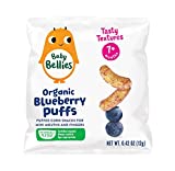 Baby Bellies Organic Puffs Baby Snack, Blueberry, Pack of 6 Individual Snack Packs