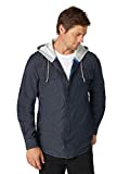 Wrangler Authentics Men's Hooded Flannel Lined Twill Shirt, Nebulous Blue, 2X-Large
