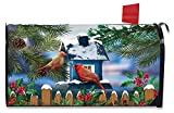 Briarwood Lane Snow Day Cardinals Winter Magnetic Mailbox Cover Birdhouse Standard