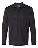 adidas Golf Mens Climalite Long-Sleeve Polo (A186) -Black/Whit -XL