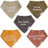 Statement Bandana Drool Bibs for Boys Girls Baby Toddler by Denver James - Best Witty Fun Funny Baby Shower Registry Gift (Bundle Pack)