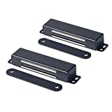 Mousike Magnetic Door Catch Heavy Duty 90lb Door Magnets with Strong Magnetic for Kitchen Cupboard Wardrobe Closet Cabinet Door Drawer Latch (Black 2 Pack))