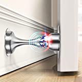 WINONLY Door Stopper, Magnetic Door Stop, Stainless Steel, Magnetic Door Catch, 3M Double-Sided Adhesive Tape, No Drilling, Screws for Stronger Mount, Hold Your Door Open, for Wide Doors (2)