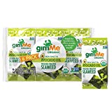 gimMe Organic Roasted Seaweed Sheets Sea Salt Avocado Oil Keto Vegan Gluten Free Great Source of Iodine and Omega 3’s Healthy OnTheGo Snack for Kids Adults, 6 Count
