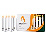 SafeFlame Flameless Hand Held LED Flickering Amber Battery Candles - Church Service, Candlelight Vigil - AAA Batteries Included (Pack of 25)