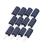 AQUANEAT 1 Inch Air Stone 12PCS, Small Airstones Cylinder, Aerator Bubble Diffuser, Air Pump Accessories for Aquarium, Nano Fish Tank, Hydroponics