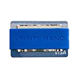 Grifiti Band Pocket Wallet Super Slim Profile Colorful Silicone Improved Broccoli Band for Cards, License, Cash (Horizontal, Blue)