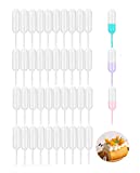 400pcs 4ml Plastic Pipettes Squeeze Transfer Pipettes Suitable for Chocolate, Cupcakes, Strawberries and Chocolate, Birthday Party and Holiday Decoration.