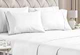 Queen Size Sheet Set - 6 Piece Set - Hotel Luxury Bed Sheets - Extra Soft - Deep Pockets - Easy Fit - Breathable & Cooling Sheets - Wrinkle Free - Comfy - White Bed Sheets - Queens Sheets - 6 PC