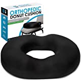 ERGONOMIC INNOVATIONS Donut Pillow for Tailbone Pain Relief and Hemorrhoids, Donut Cushion for Postpartum Pregnancy and After Surgery Sitting Relief, Suitable for Men and Women at Home & Office Chairs