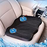 LARROUS Memory Foam Cooling Seat Cushion - Ventilated Car Seat Cushion with USB Plug Switch - Universal Fit for Car Seat, Office Chair and Home