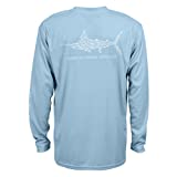 AFTCO Men's Jigfish Performance Long Sleeve Shirt - Sky - Large
