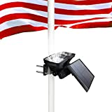 Solar Flag Pole Light, BLUEGUAN Dual Heads Flagpole Solar Light with 2 Brightness,Waterproof Flafpole Light Solar Powered Fits 1.2-3.4' Super Bright 12 LED Flagpole 100% Flag Coverage