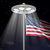 Solar Flag Pole Light, RIMOLAM 136 LEDs Flagpole Light Solar Powered, 2500 Lumens Flap Pole Lights for 15-30FT Outside, Auto On/Off Energy Saving Dusk to Dawn, IP67 Waterproof