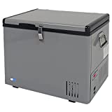 Whynter FM-45G 45 Quart Portable Refrigerator and Deep Freezer Chest, AC 110V/ DC 12V, Real Chest Freezer for Car, Home, Camping, and RV with -8F to 50F Temperature Range, Gray