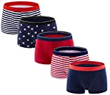 ADOLPH Men's Boxer Briefs 5 Pack No Ride-up Breathable Comfortable Cotton Sport Underwear-Mixed A-L