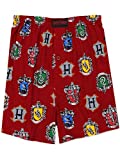 Harry Potter Hogwarts Houses Men's Briefly Stated Boxer Shorts Underwear (Medium, Red)