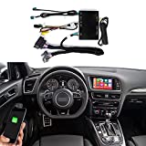 Road Top Wireless Carplay Android Auto Retrofit Kit for Audi A4 A5 S4 S5 RS4 RS5 Q5 2008-2015 with 3GMMI Factory Screen Update, Support Mirrorlink, Siri, Original Control, Camera