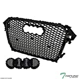 TLASP 7422441425427 For 2013-2016 Audi A4 / S4 B8.5 Glossy Black RS-Honeycomb Mesh Front Grille