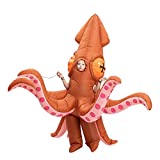 Spooktacular Creations Inflatable Halloween Costume Squid Full Body Inflatable Costume - Child Unisex M (Child 710 yr) Orange