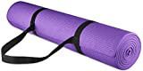 BalanceFrom Go Yoga All Purpose High Density Non-Slip Exercise Yoga Mat with Carrying Strap, 1/4", Purple