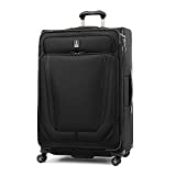 Travelpro Crew Versapack Softside Expandable Spinner Wheel Luggage, Jet Black, Checked-Large 29-Inch