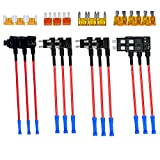 MuHize 4 Types 12V Add-a-Circuit Adapter and Fuse Kit - Fuse Tap Fuse Holder with MICRO2 Mini ATC ATS Low Profile Tap dapter for Cars Trucks Boats (12 Pack)