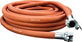 Milton Industries 1638 Industrial Jackhammer Rubber Air Hose 50’ Length x 3/4" Crimped Universal (Chicago) Coupling Connection Fitting, Red - Made in USA