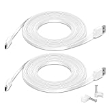 2 Pack 16.4FT Flat Power Extension Cable for Wyze Cam Pan, for Wyze Cam v3, for Wyze Cam Pan v2, for Dome Camera, for Furbo Dog, for Nest Cam, for Cloud Camera, Durable Charging Cable for Security Cam