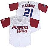 Kekambas Puerto Rico #21 Roberto Clemente World Game Classic Baseball Jersey Stitched Size M