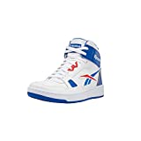 Reebok Unisex Resonator Mid Basketball Shoe, White/Vector Blue/Vector Red, 10.5 US Men