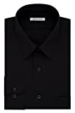Van Heusen Men's Size FIT Dress Shirts Poplin (Big and Tall), Black, 20" Neck 35"-36" Sleeve