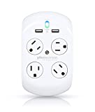 360 Electrical 36038 Revolve Surge Protector with 4 Rotating Outlets and 3.4 Amp/17W USB Charging, 6