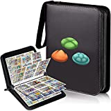 9-Pocket -50 Pcs Pages Card Binder，Holds 900 Cards, Zippered Carrying Case, Compatible with Card Holder, Baseball Card Holders, and Trading card binder for Card Collector's Album. (900 Pockets)