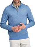 Dry Fit Pullover Sweaters for Men - Quarter Zip Fleece Golf Jacket - Tailored Fit Slate Blue