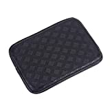 Forala Auto Center Console Pad PU Leather Car Armrest Seat Box Cover Protector Universal Fit (A-Black)