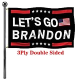 Jayus Let's Go Brandon Flag 3x5 Double Sided, Heavy Duty 3Ply Black FJB Flags with Brass Grommets for Outdoor Indoor Decor