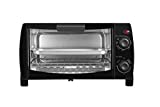 COMFEE' 4 Slice Small Toaster Oven Countertop, Retro Compact Design, Multi-Function with 30-Minute Timer, Bake, Broil, Toast, 1000 Watts, 2-Rack Capacity, Black (CFO-BB101)