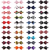 Dog Bow Ties, 40 PCS Segarty Pet Neck Bows, Bulk Pet Bowties with Adjustable Collar, Grooming Bowknot for Christmas Birthday Holiday Valentine Party Dog Photography Accessories Gift for Puppy Dogs Cat